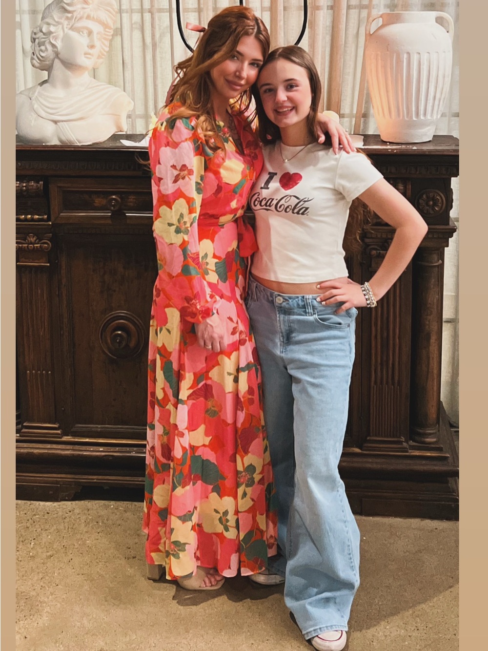 Taylor Pink and Red Floral Dress